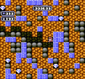 Boulder Dash for NES / Famicom - Boulders are everywhere, be careful!