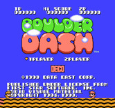 Boulder Dash for NES / Famicom - Title screen (Japanese version).