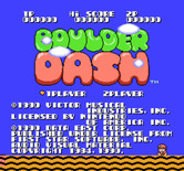 Boulder Dash for NES / Famicom - Title screen (U.S. version).