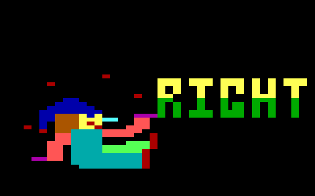 Juggles' Butterfly IBM PC/Compatibles Screenshot: It's time for left and right!