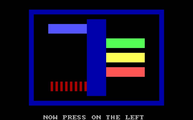 Juggles' Butterfly IBM PC/Compatibles Screenshot: Press a key that's on the left.