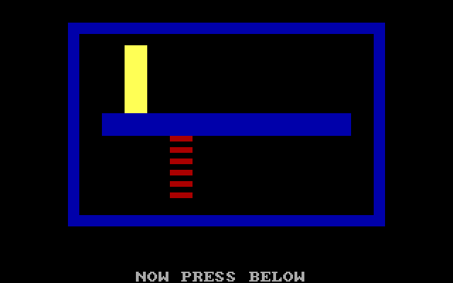 Juggles' Butterfly IBM PC/Compatibles Screenshot: Press a key that's below.
