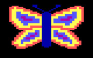 Juggles' Butterfly for IBM PC/Compatibles - Create a butterfly by pressing keys on the left and right!