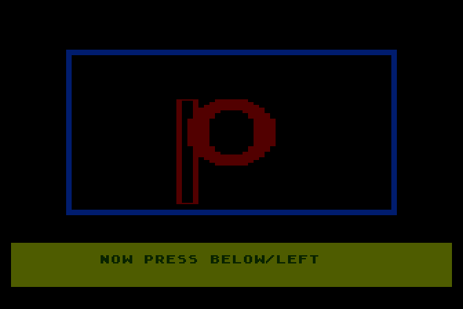 Juggles' Butterfly Atari 8-bit Screenshot: Press a below and left key now.