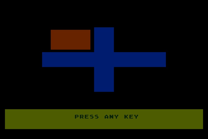 Juggles' Butterfly Atari 8-bit Screenshot: First try out the keys; the program shows where you pressed!