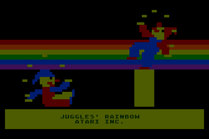 Juggles' Butterfly Atari 8-bit Screenshot: Title screen.