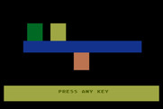 Juggles' Butterfly for Atari 8-bit - Press a key to show if it's above or below.