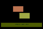 Juggles' Butterfly for Atari 8-bit - Press a key and the above or below block will change color accordingly.