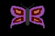Juggles' Butterfly for Atari 8-bit - Press keys to form a butterfly!