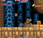 Black Tiger for Arcade - Attacking opponents in a dungeon...