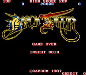 Black Tiger for Arcade - Title screen.