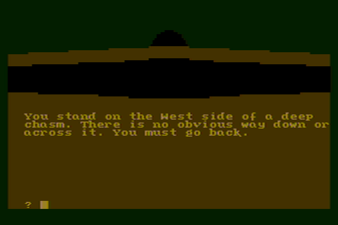 Stone of Sisyphus, The Atari 8-bit Screenshot: Looks like I hit a dead end...