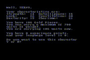 Stone of Sisyphus, The for Atari 8-bit - Creating a new character.