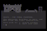 Stone of Sisyphus, The for Atari 8-bit - Game over; fighting the troll was a bad idea.