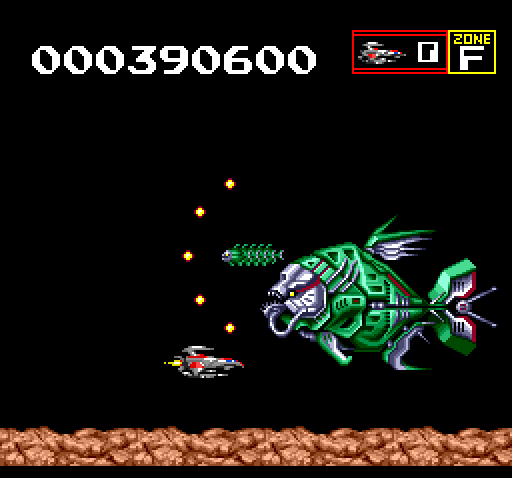 Sagaia TurboGrafx CD Screenshot: Fatty Glutton appears in Zone F.