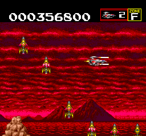 Sagaia TurboGrafx CD Screenshot: It's a missile attack!