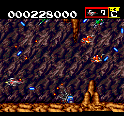 Sagaia TurboGrafx CD Screenshot: Entering Zone C.