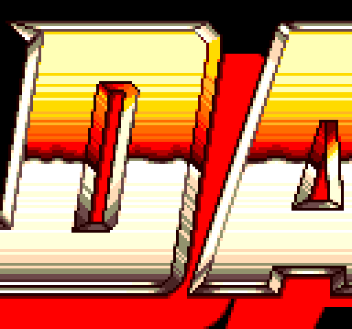 Sagaia TurboGrafx CD Screenshot: The game logo scrolls by...