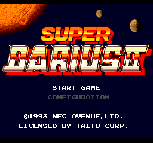 Sagaia TurboGrafx CD Screenshot: Title screen.