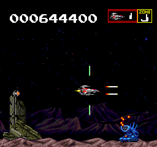 Sagaia TurboGrafx CD Screenshot: I have some nifty weapons now, but will it be enough?