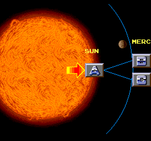 Sagaia TurboGrafx CD Screenshot: Game start in Zone A.