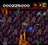 Sagaia for TurboGrafx CD - Don't crash into the cave walls...