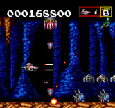 Sagaia for TurboGrafx CD - Shoot this entire incoming formation for a bonus item.
