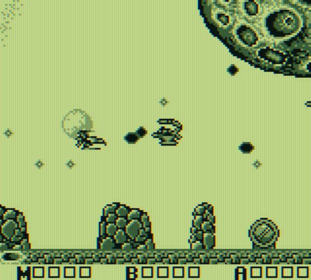 Sagaia Game Boy Screenshot: Start of the second zone.
