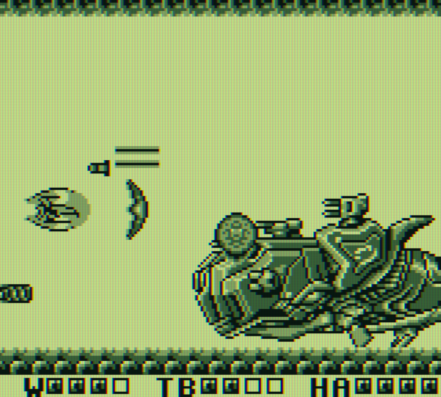 Sagaia Game Boy Screenshot: Great Thing is a tough opponent!