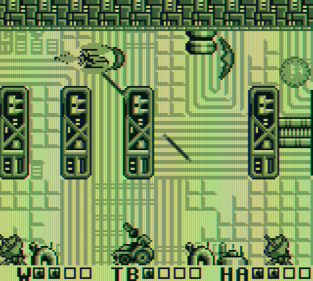 Sagaia Game Boy Screenshot: Careful, it's more lasers!
