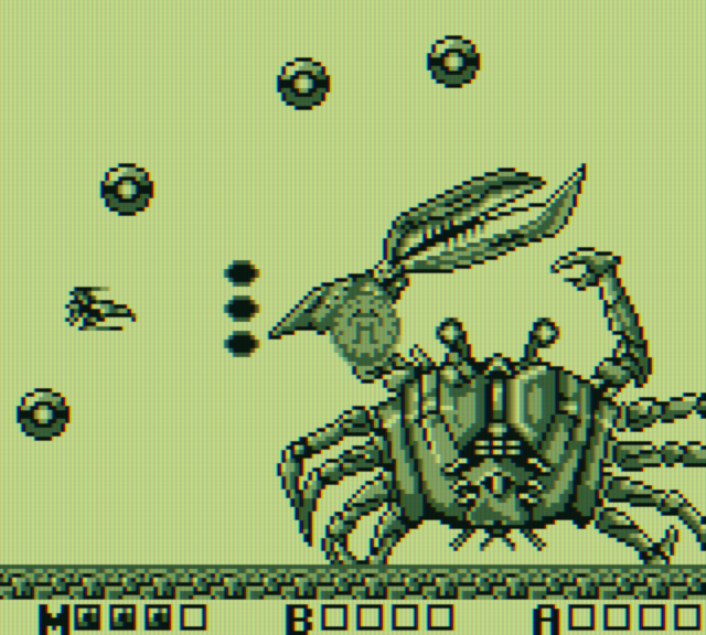 Sagaia Game Boy Screenshot: The next boss, Red Crab!
