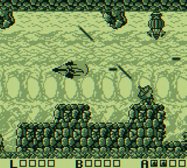 Sagaia Game Boy Screenshot: Don't get hit by lasers!