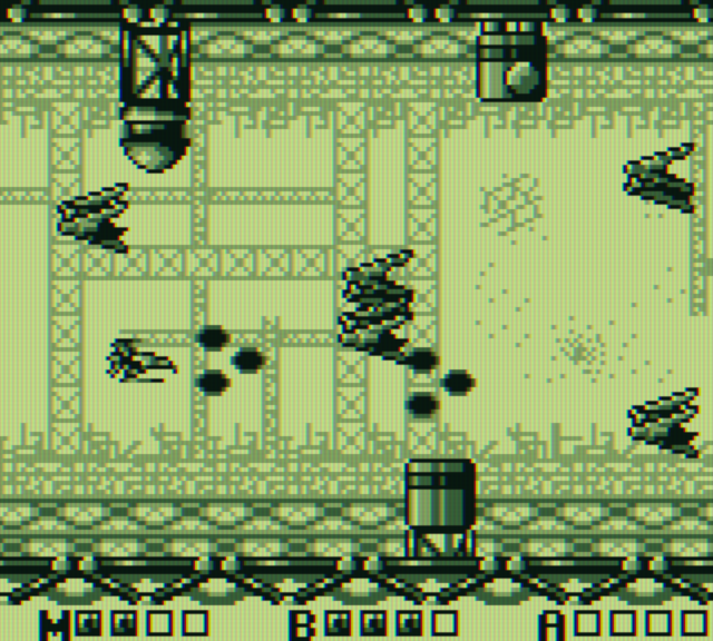 Sagaia Game Boy Screenshot: Blasting opponents...