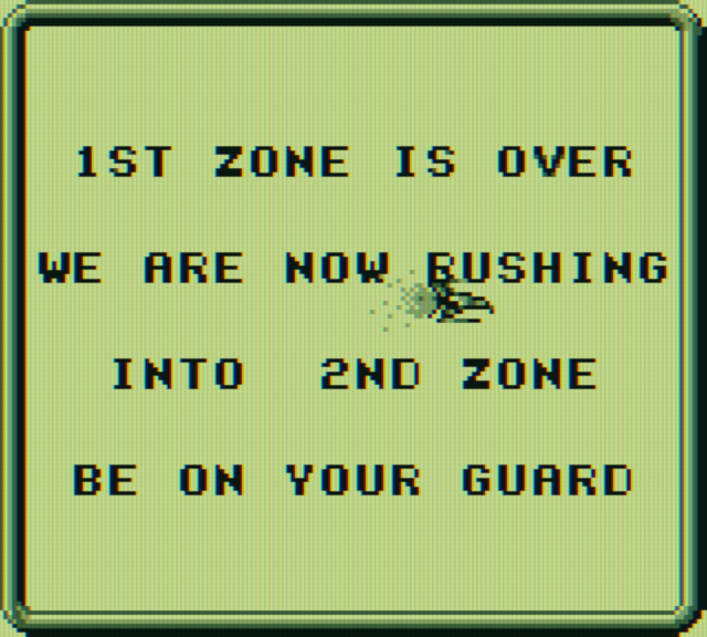Sagaia Game Boy Screenshot: We are now rushing into 2nd zone...