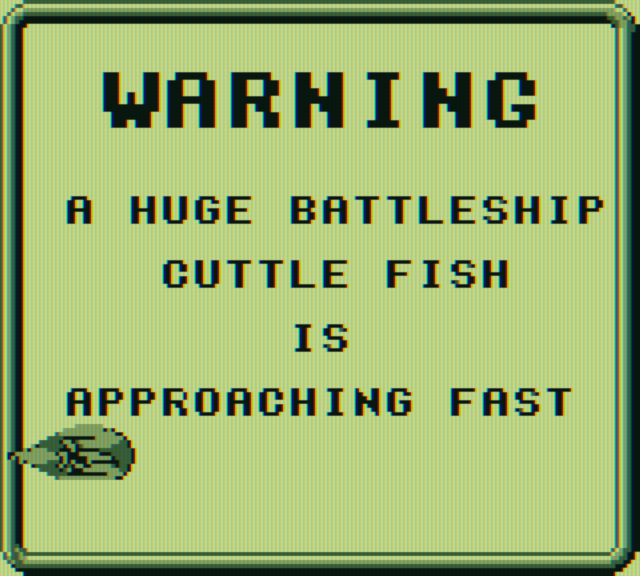 Sagaia Game Boy Screenshot: The next huge battleship approaches...