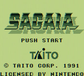 Sagaia for Game Boy - Title screen.