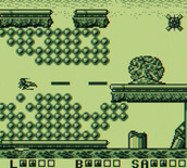 Sagaia for Game Boy - Shooting my way through some obstacles.