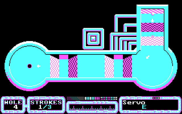 SimulGolf IBM PC/Compatibles Screenshot: Lots of ups and downs...