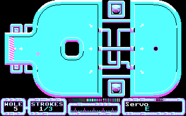 SimulGolf IBM PC/Compatibles Screenshot: Hmm, which path should I take?