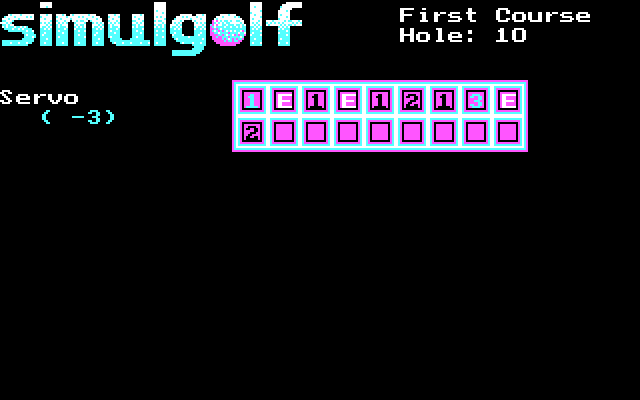 SimulGolf IBM PC/Compatibles Screenshot: Here's my scorecard.