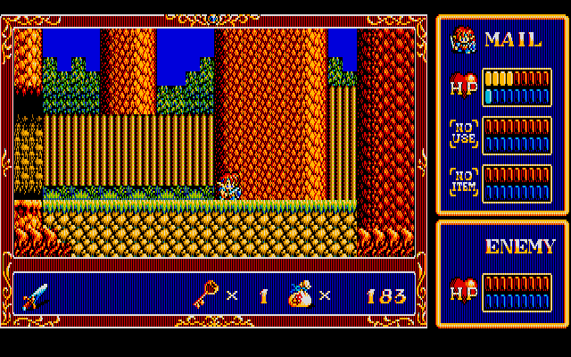 Popful Mail PC-8800 Series Screenshot: A dead end.