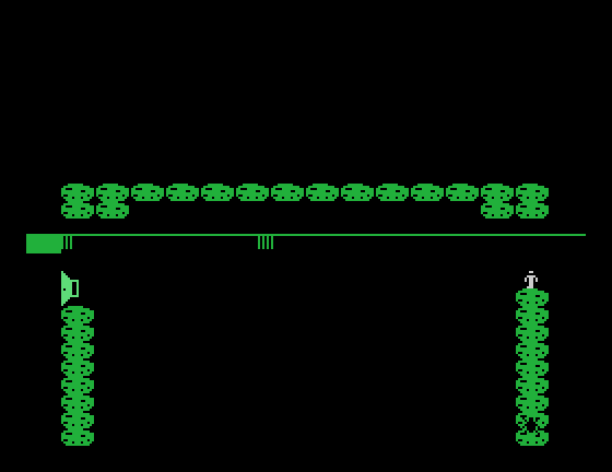 Cavern Quest TI-99/4A Screenshot: Second stage start; watch out for that spider!