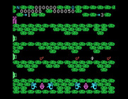 Cavern Quest for TI-99/4A - The second floor has some snakes to avoid...