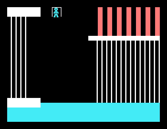 Robot Runner TI-99/4A Screenshot: Starting the second screen.