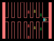 Robot Runner for TI-99/4A - I made it to the end, and the screen flashes different colors.