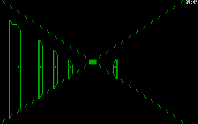 Asylum IBM PC/Compatibles Screenshot: Introduction, walking down the hall...