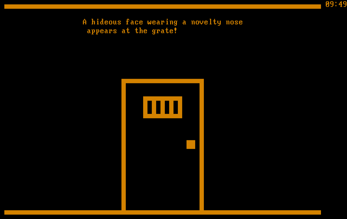 Asylum IBM PC/Compatibles Screenshot: Someone sketchy is behind this door...
