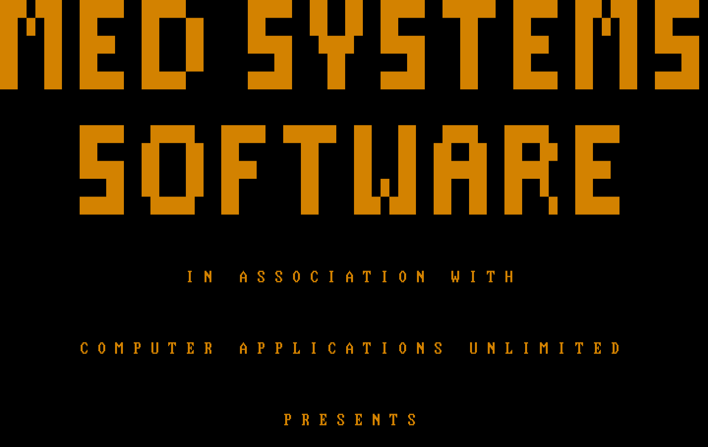 Asylum IBM PC/Compatibles Screenshot: Med Systems Software presents...