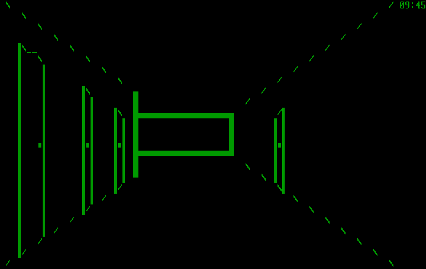 Asylum IBM PC/Compatibles Screenshot: Out of the room, exploring the hallways...