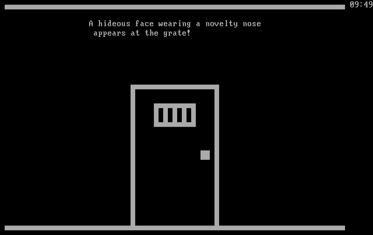 Asylum IBM PC/Compatibles Screenshot: Someone sketchy is behind this door...